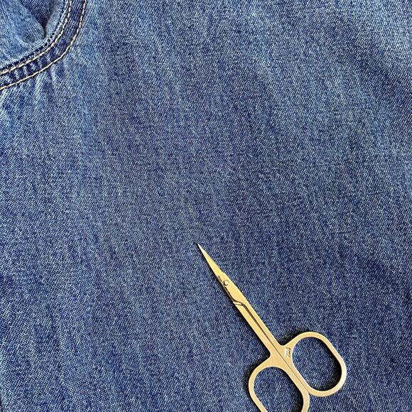 No Boundaries Vintage Y2K Bib Style Denim Overalls Red Buttons Relaxed Fit - Picture 16 of 16